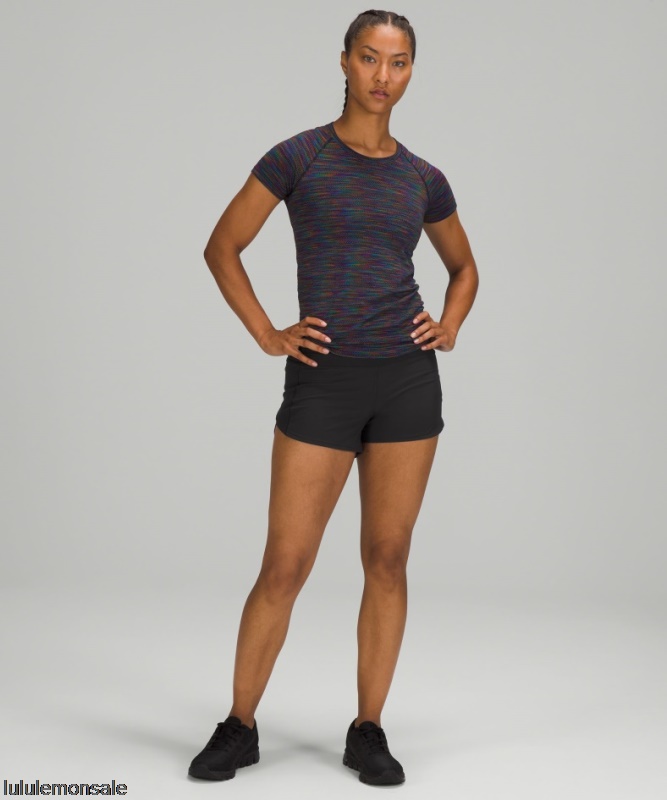 Lululemon Damen DELULU365 | Schwarz Beschleunigen Mittelhohe Gefütterte Kurze 4